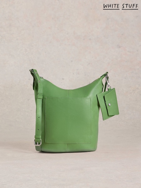 White Stuff Green Fern Leather Cross-Body Bag (F34966) | £65