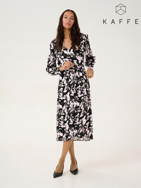 Kaffe KAlura Long Sleeve Black Dress (F35144) | £75