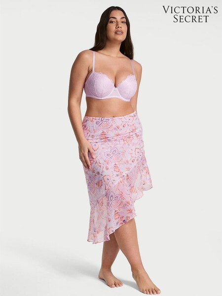 Victoria's Secret Delicate Violet Purple Blossom Chiffon Handkerchief Skirt (F35148) | £59