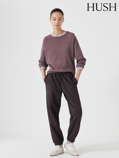 Hush Brown Alyna Pocket Detail Relaxed Joggers (F35216) | £65