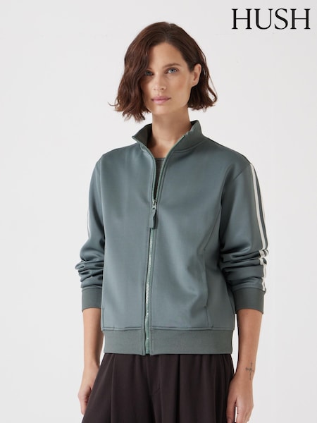 Hush Green Blue Zanna Zip Up Sweatshirt (F35261) | £80