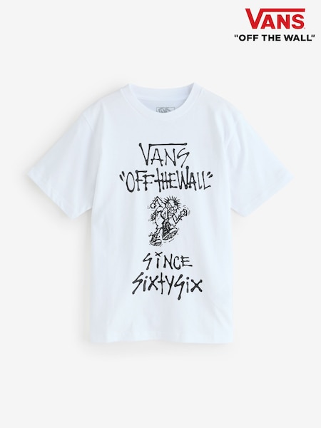 Vans Boys Let Loose Short Sleeve White T-Shirt (F35415) | £25