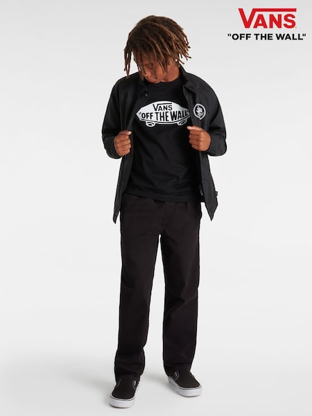 Vans Boys Style 76 Short Sleeve Black T-Shirt (F35424) | £22