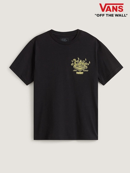 Vans Boys Scratched Records Short Sleeve Brown T-Shirt (F35427) | £25