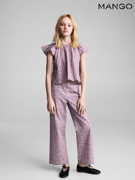 Mango Purple Printed Pocket Trousers (F35520) | £26
