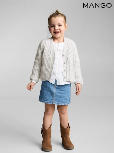 Mango Grey Knitted Cardigan (F35524) | £23