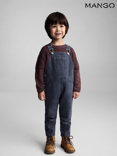 Mango Blue 100% Cotton Denim Dungarees (F35530) | £23