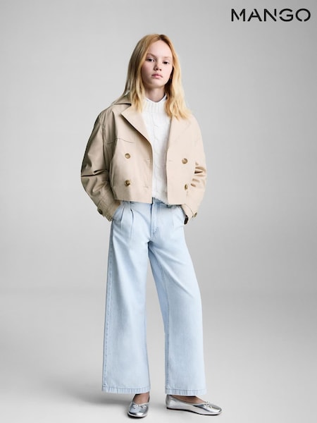 Mango Cream Double-Breasted Jacket With Lapels (F35533) | £40