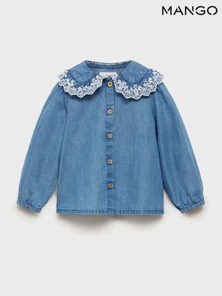 Mango Blue Denim Cotton Shirt (F35538) | £20