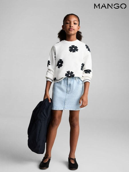 Mango Blue 100% Cotton Denim Skirt (F35543) | £18