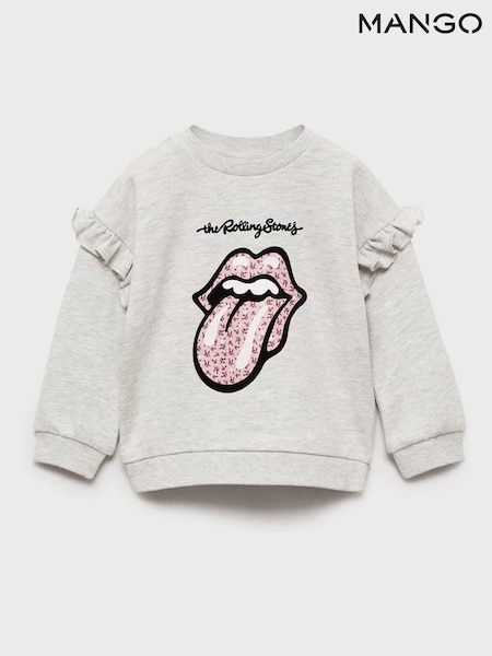 Mango Grey Rolling Stones Graphic Sweatshirt (F35544) | £23
