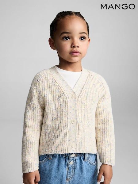 Mango Cream Flecked Knit Cardigan (F35548) | £23