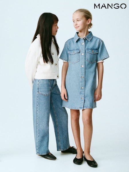 Mango Blue Short Denim Dress (F35551) | £28