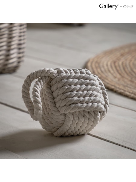 Gallery Home White Rope Doorstop 140mm (F35637) | £12