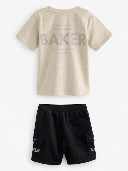 Baker by Ted Baker Graphic T-Shirt and Cargo Shorts Set (F35724) | £32 - £40