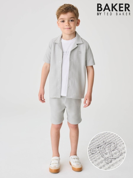 Baker by Ted Baker Textured Shirt T-Shirt and Shorts Set (F35740) | £50 - £57