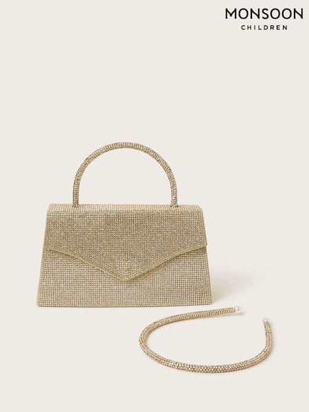 Monsoon Gold Diamante Handbag and Headband Set (F35815) | £24