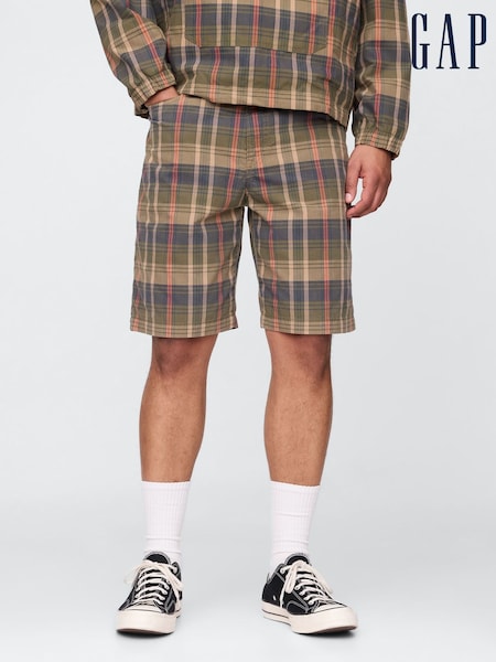 Gap Green Check Canvas Shorts (F35993) | £28