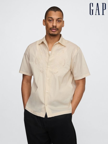 Gap Beige Eyelet Poplin Shirt (F36079) | £45