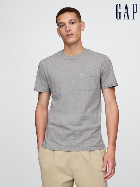 Gap Grey Organic Cotton Pocket T-Shirt (F36082) | £16