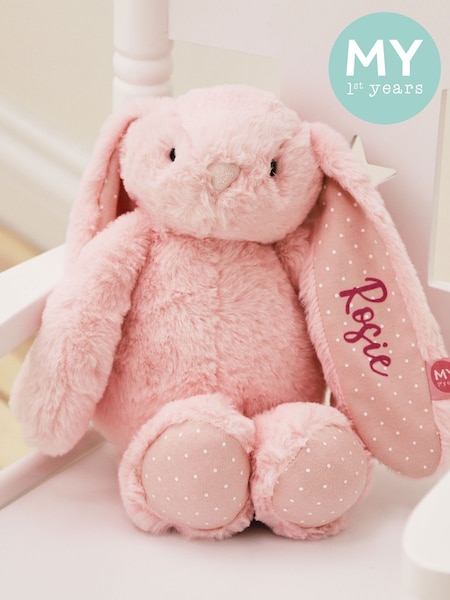 Personalised Pink Bunny Soft Toy by My 1st Years (F36097) | £29