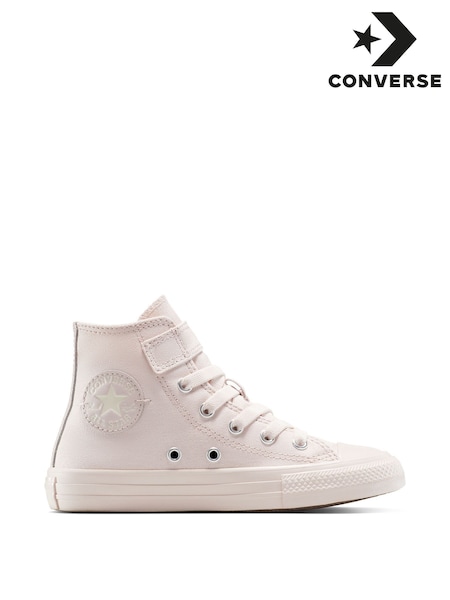 Converse Pink Chuck Taylor Monochrome Kid High Trainers (F36278) | £40