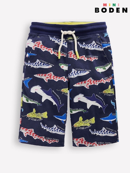 Boden Blue Jersey Baggies 100% Cotton Shorts (F36351) | £23 - £27