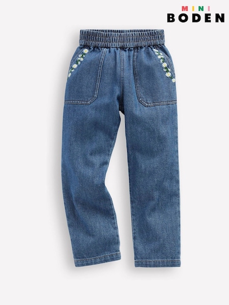 Boden Blue Pull On Trousers (F36409) | £32 - £37