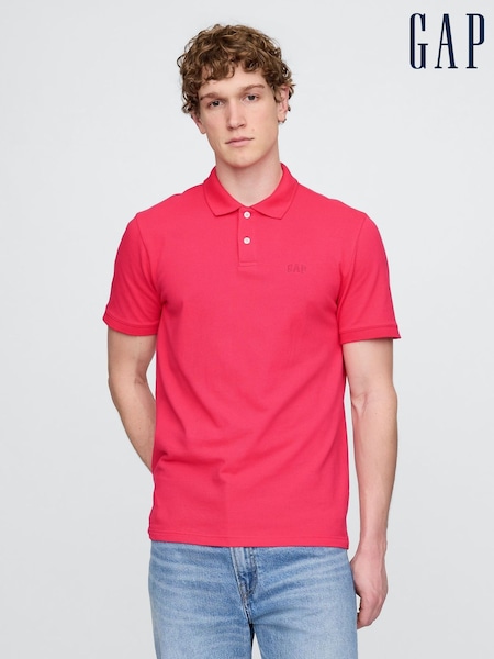 Gap Pink Logo Pique Polo Shirt (F36550) | £20
