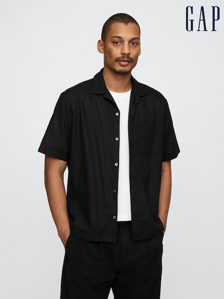 Gap Black Linen-Cotton Shirt (F36560) | £45