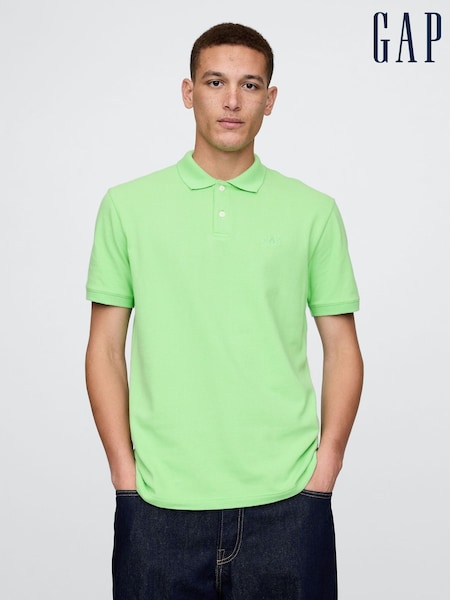 Gap Green Logo Pique Polo Shirt (F36574) | £20