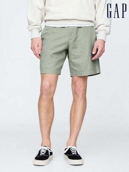 Gap Green 8"" Linen-Cotton Chino Shorts (F36595) | £45