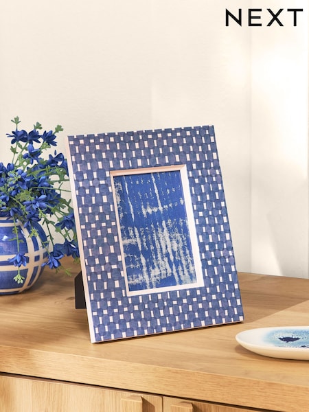 Blue Spot Print Photo Frame (F36671) | £10 - £14
