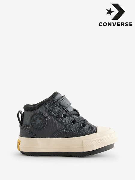 Converse Black Chuck Taylor Toddler Easy On Strap Malden Trainers (F36676) | £50