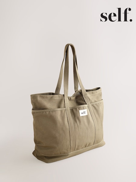 Sage Green Canvas Shoulder Bag (F36706) | £24
