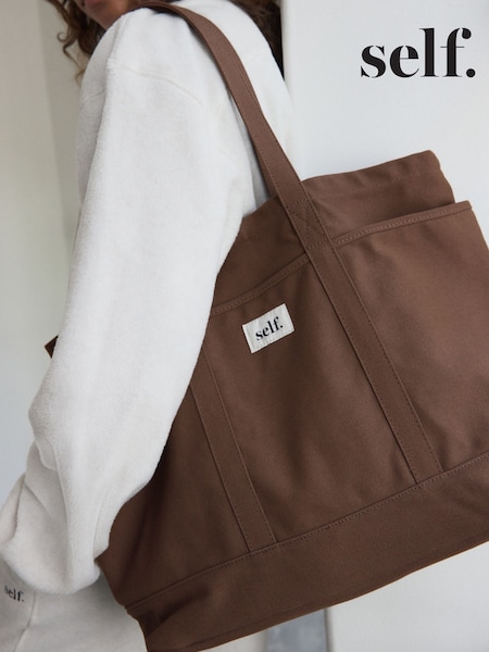 Taupe Canvas Shoulder Bag (F36738) | £24