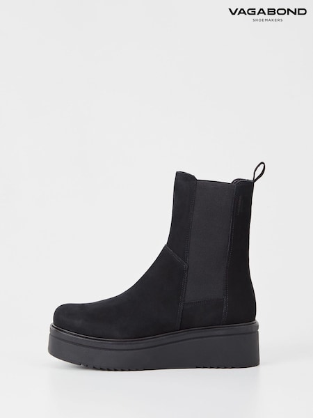 Vagabond Shoemakers Tara Flatform Chelsea Black Boots (F36849) | £145