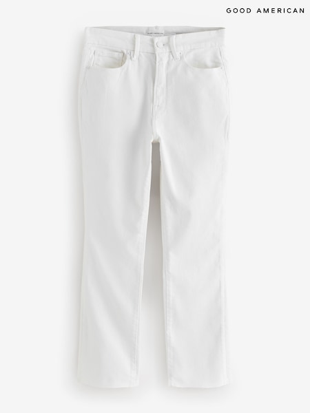 Good American White 100% Cotton Legs Straight Jeans (F36898) | £99