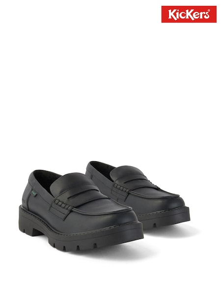 Kickers Black Vegan Kori Loafers (F36907) | £85
