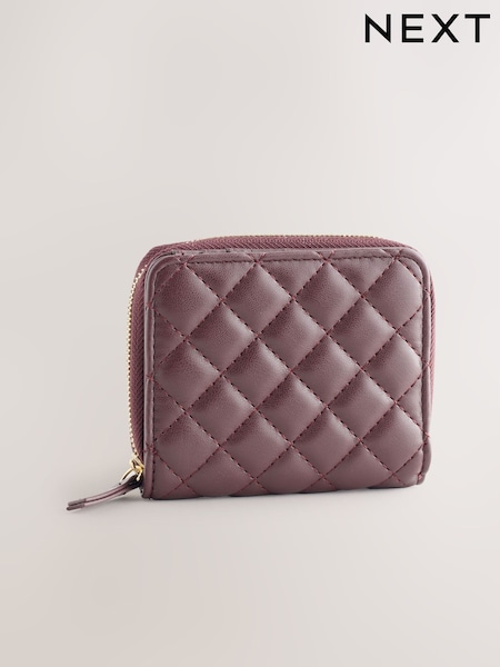 Berry Red Midi Quilted Purse (F36922) | £14