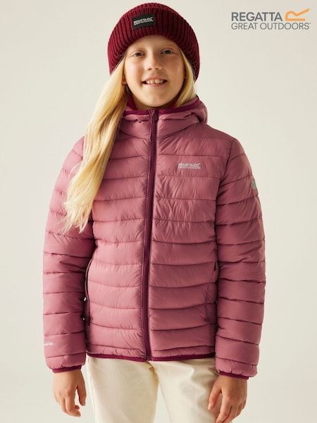 Regatta Pink Junior Hooded Marizion Midweight Water Repellent Jacket (F36940) | £35