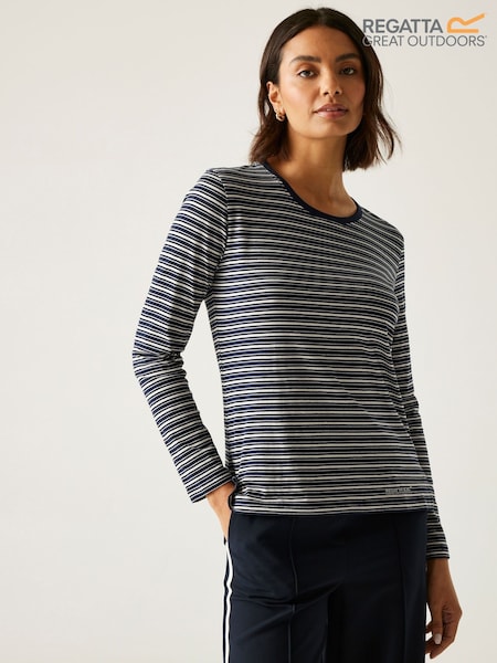 Regatta Blue Federica Long Sleeve Top (F36944) | £18