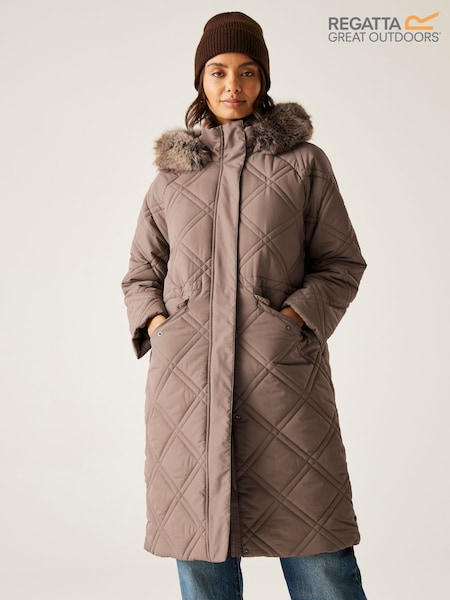 Regatta Brown Freyla Heavyweight Water Repellent Coats (F36963) | £70