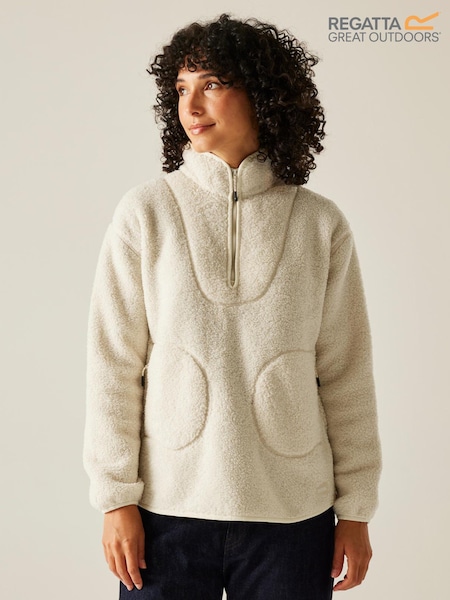 Regatta Cream Frankie Borg Half Zip Fleece (F37116) | £35