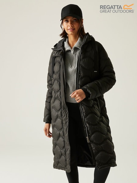 Regatta Black Embrie Heavyweight Water Repellent Coats (F37158) | £80