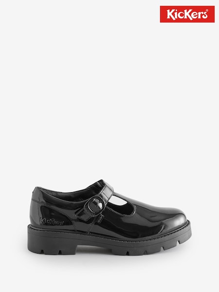 Kickers Black Kori T-Bar Shoes (F37204) | £58
