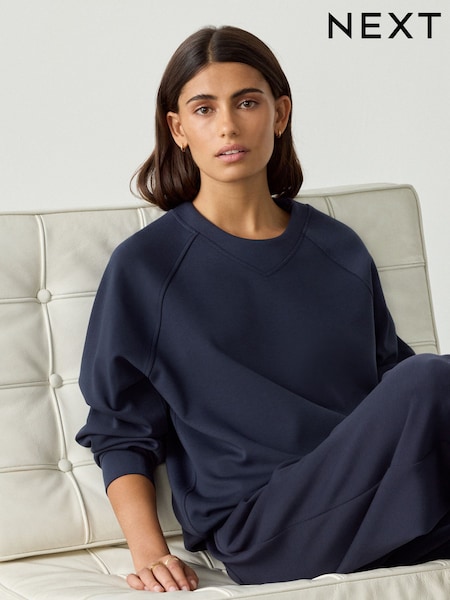 Navy Cotton  Rich Ultimate Comfort Crewneck Sweatshirt (F37333) | £34