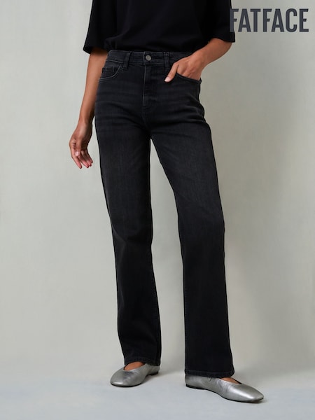 FatFace Carmel Washed Black Comfort Straight Jeans (F37339) | £59
