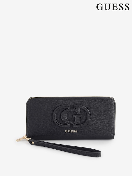 Guess Calebra Large Zip Around Black Purse (F37473) | £55