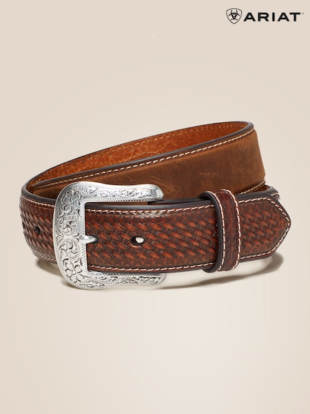 Ariat Gary Western Leather Brown Belt (F37496) | £65